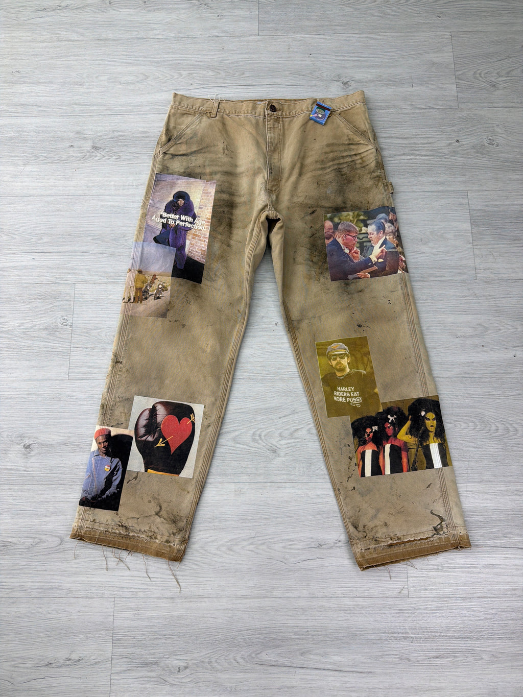 Better With Age Tabloid Carpenter Olive jeans