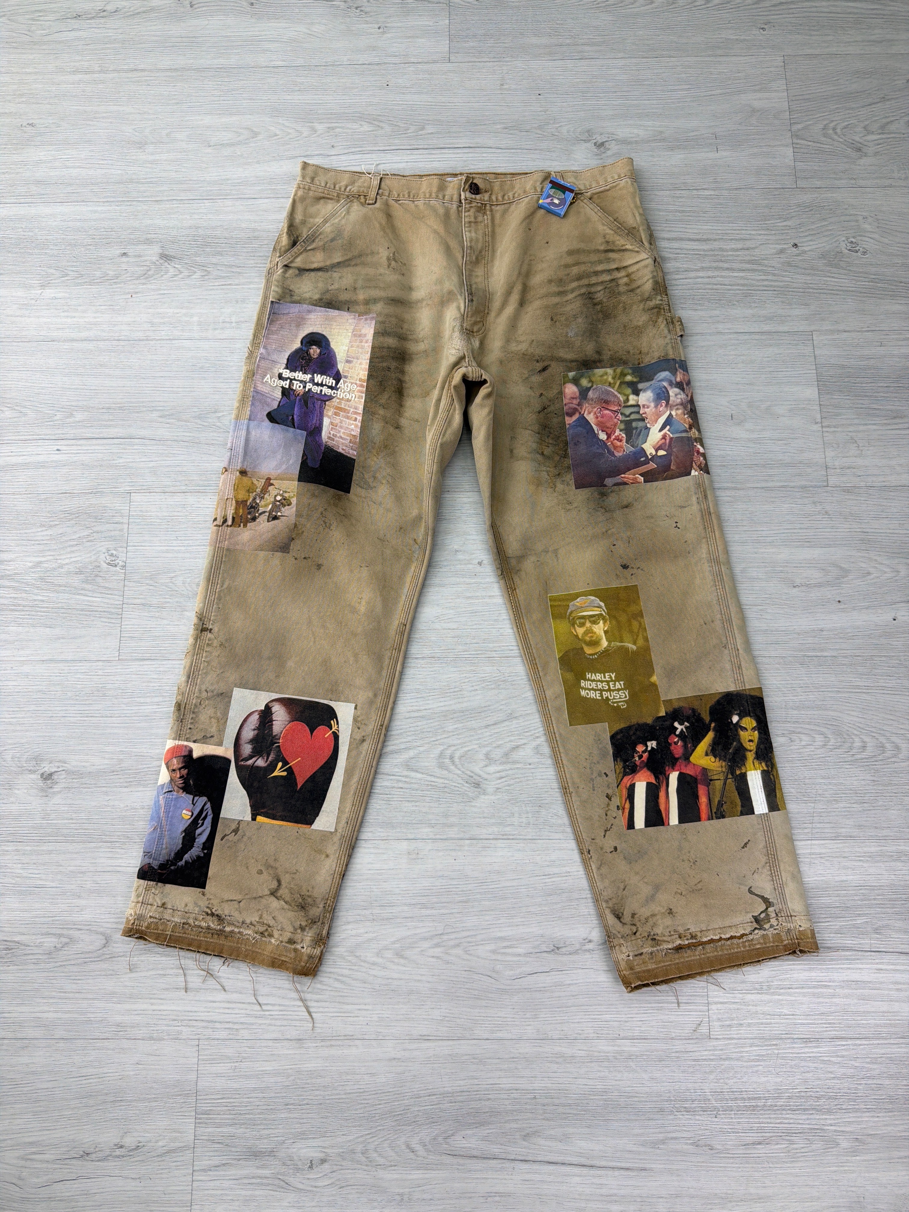 Better With Age Tabloid Carpenter Olive jeans
