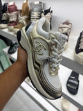 Chanel Runners White Gold