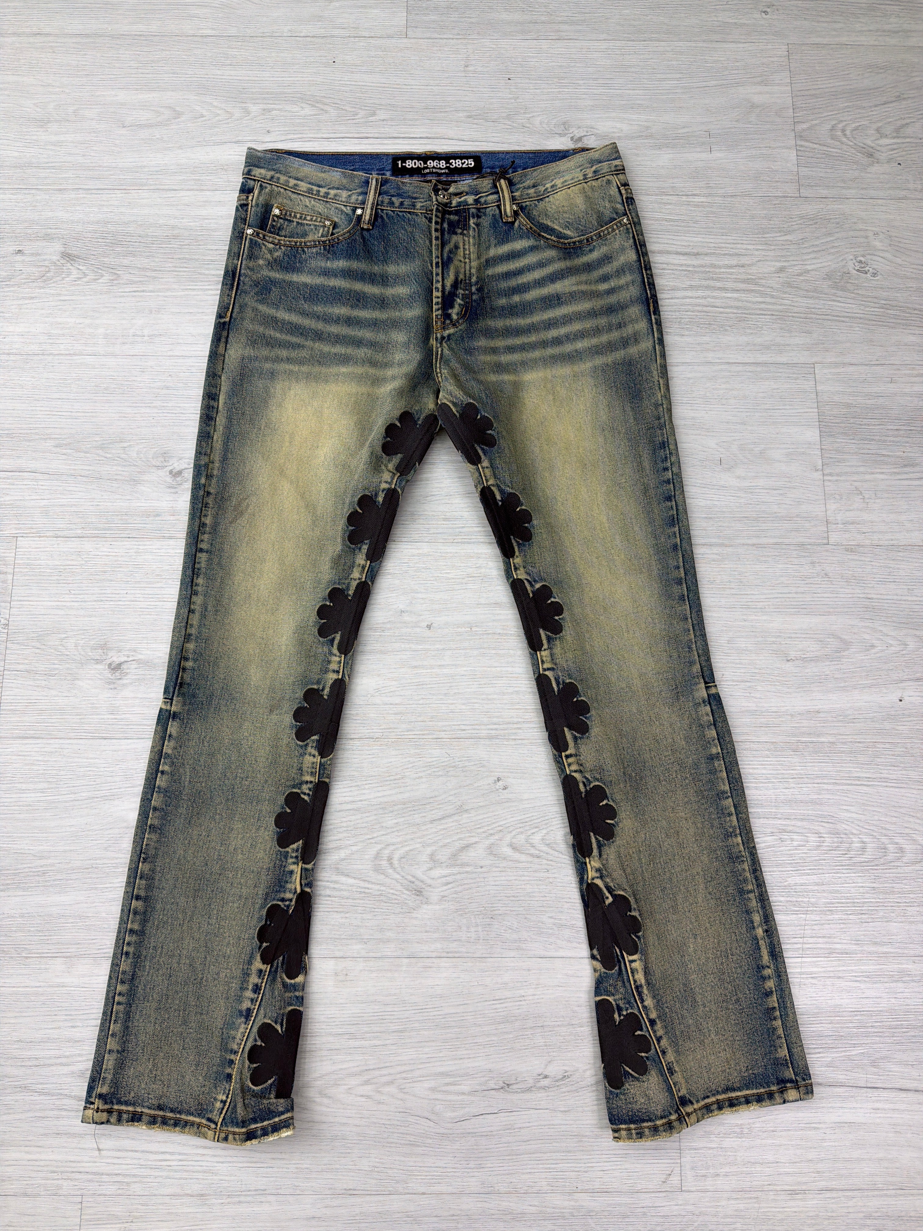 Lost shadows dirty blue black jeans