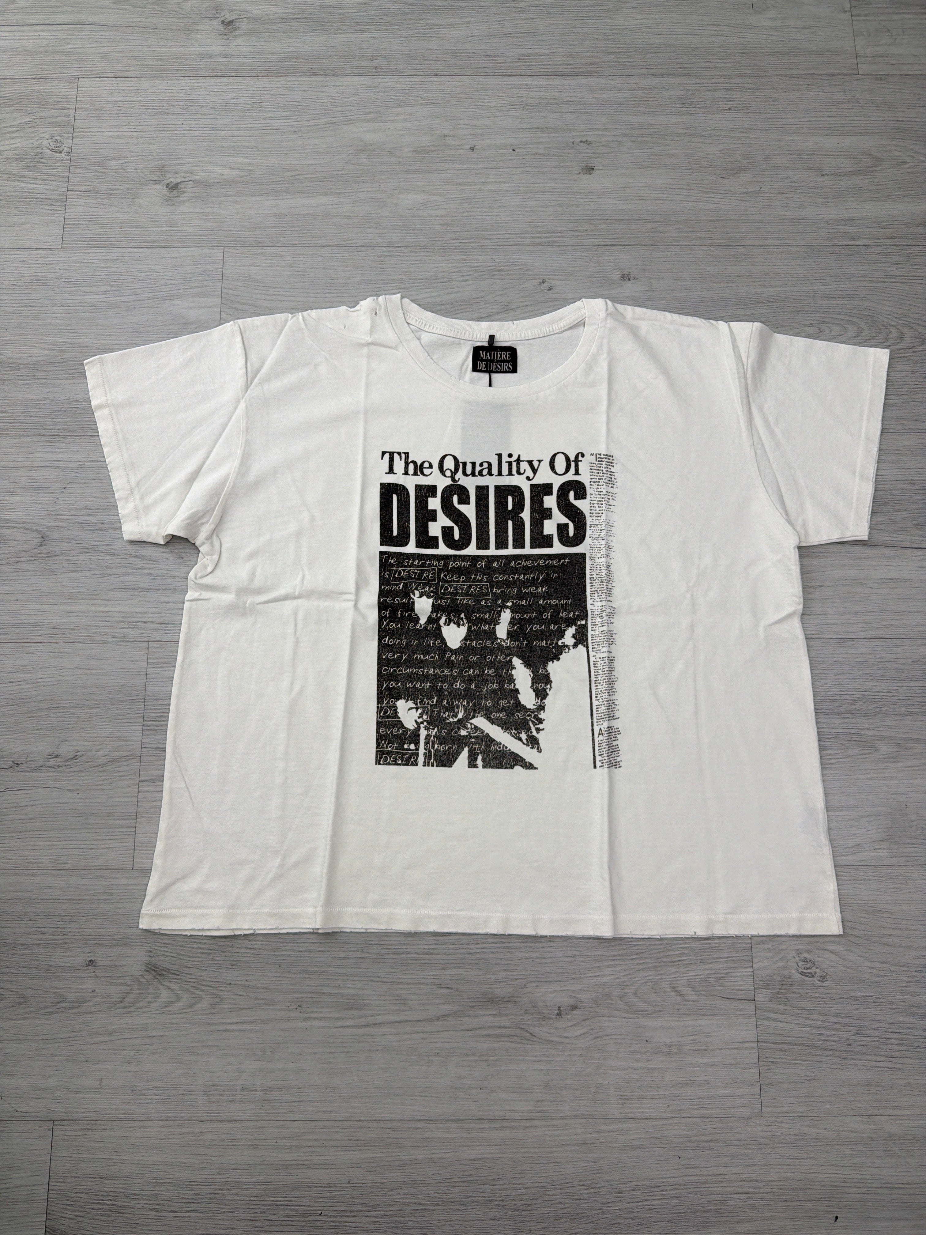 Matieres de desires quality of desires white tee
