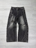 Mixed Emotion Black wash Boot Cut rhinestone Jeans