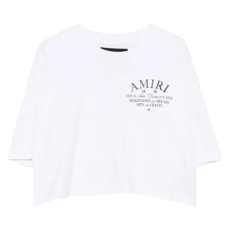 Amiri arts district cropped white tee