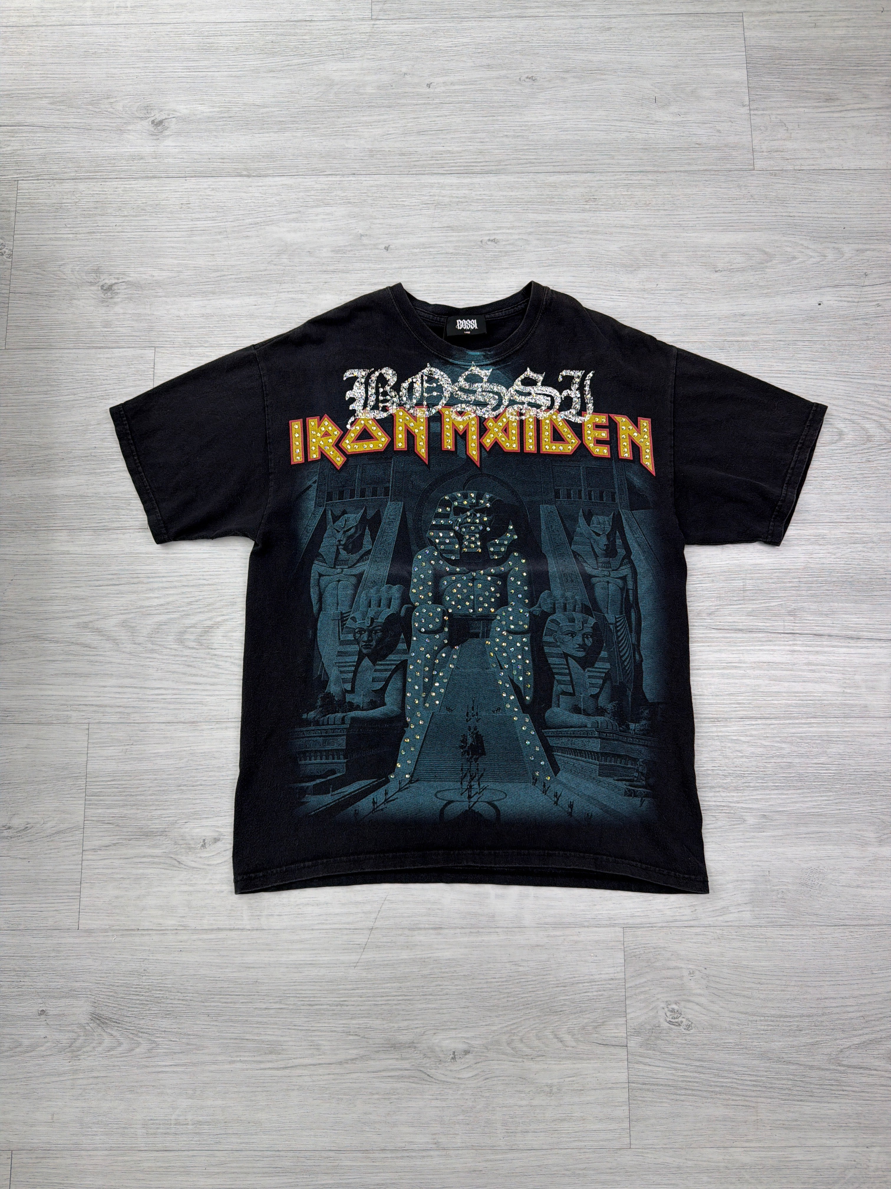 Bossi Iron Maiden Rhinestone Tee