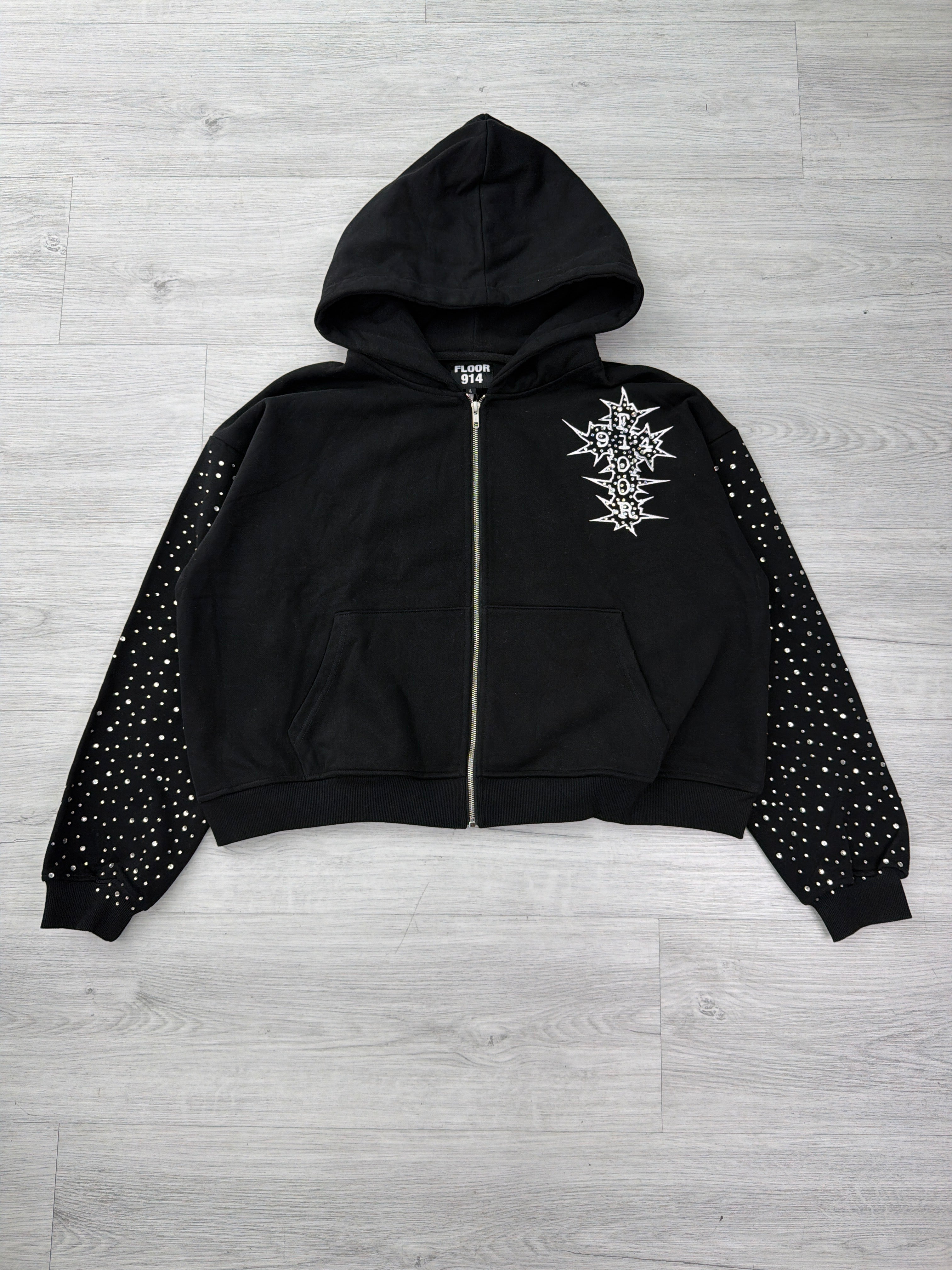 Floor 914 diamond hoodie black