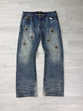 When Smoke Clears studded denim Indigo med / steel black