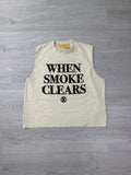 when smoke clears vintage white / Black sleeveles