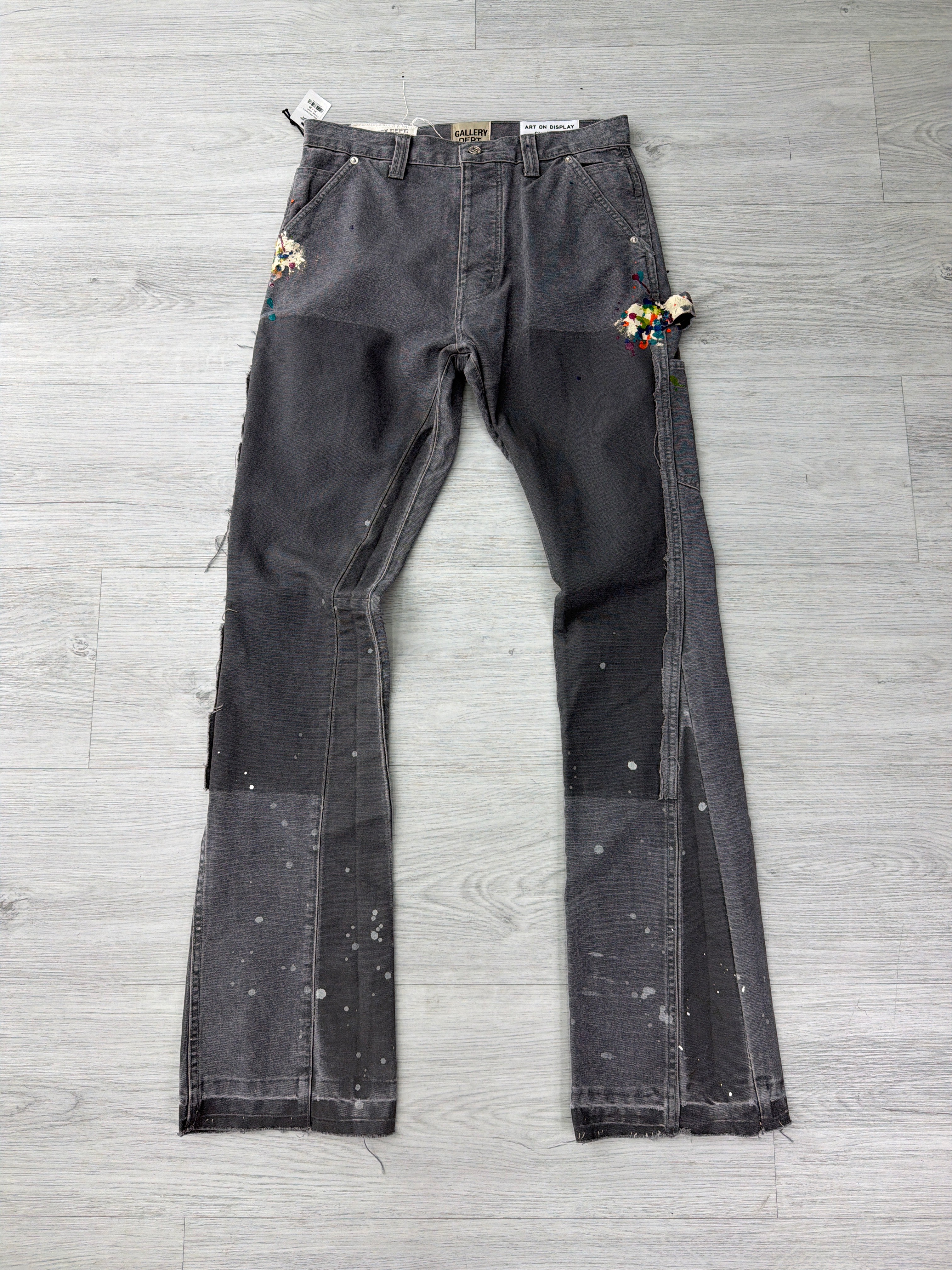 Gallery Dept Splatter Flared Grey Jeans