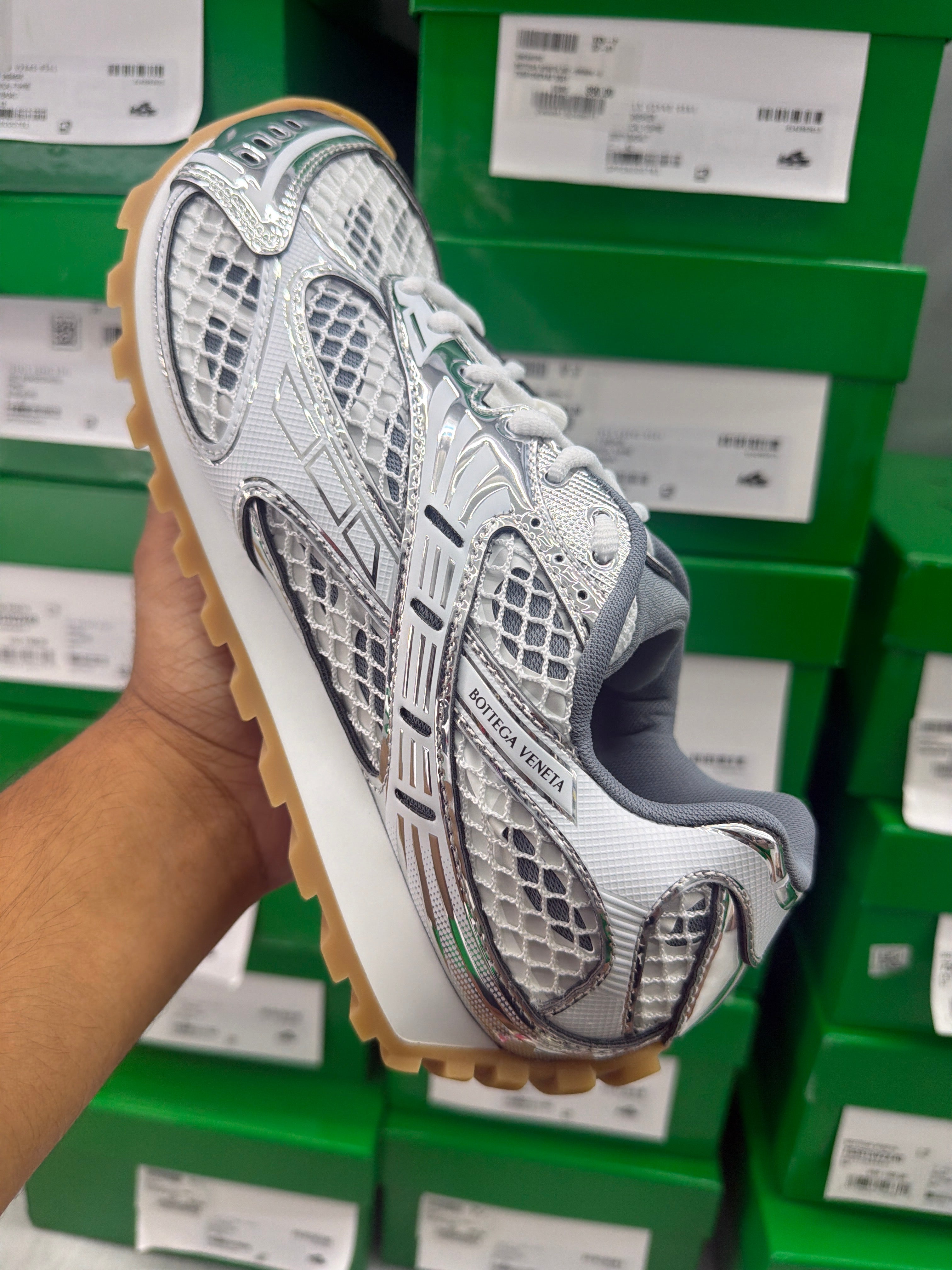 Bottega Veneta White/Silver