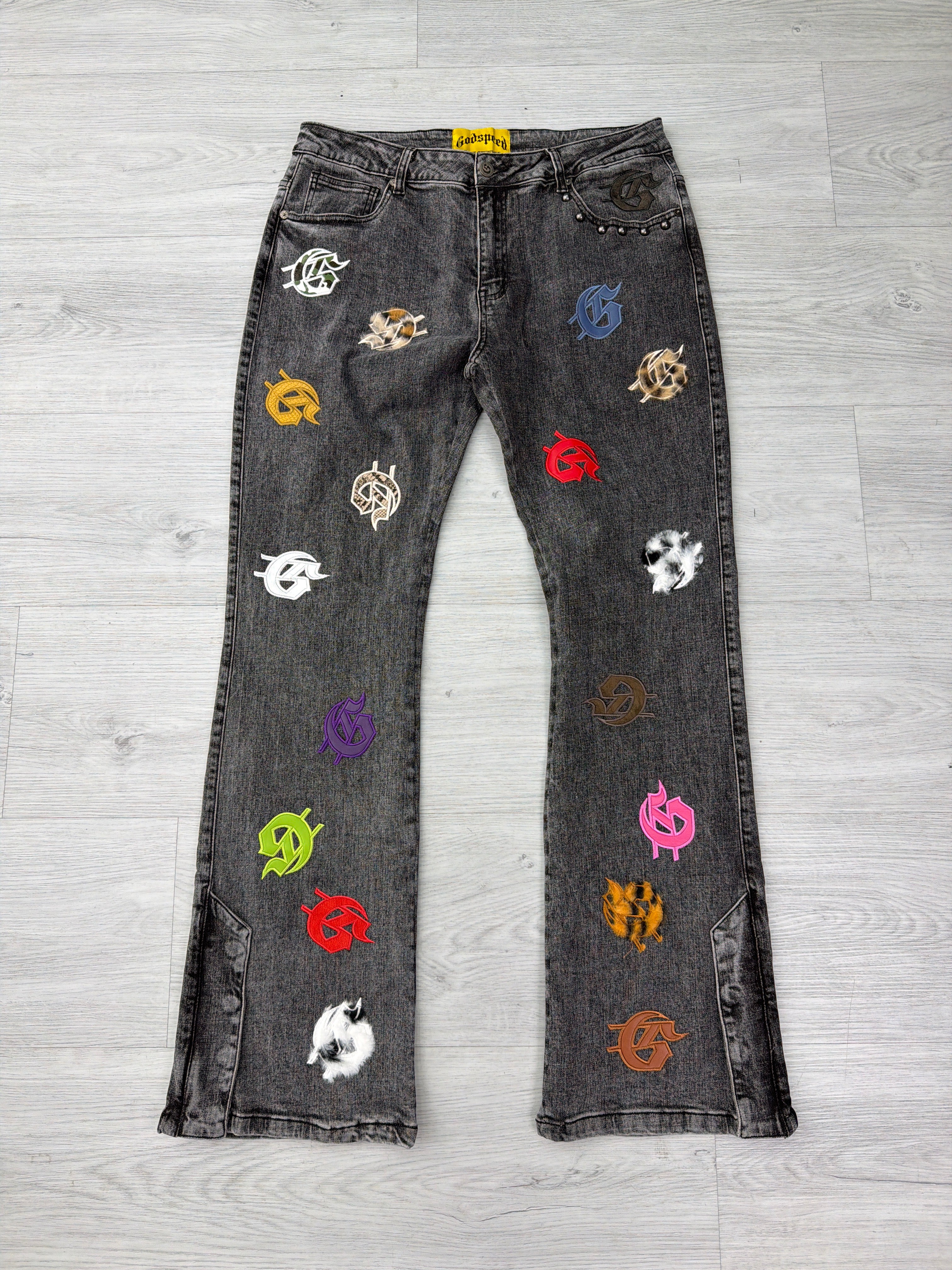 Godspeed 'Infinity Denim' Grey & Multicolor Wash Jeans