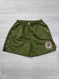 Saint vanity button up green shorts