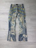 Who Decides War 'Coliseum' Light Wash Blue Jeans sleeve