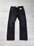 When smoke Clears Space black / red Jeans