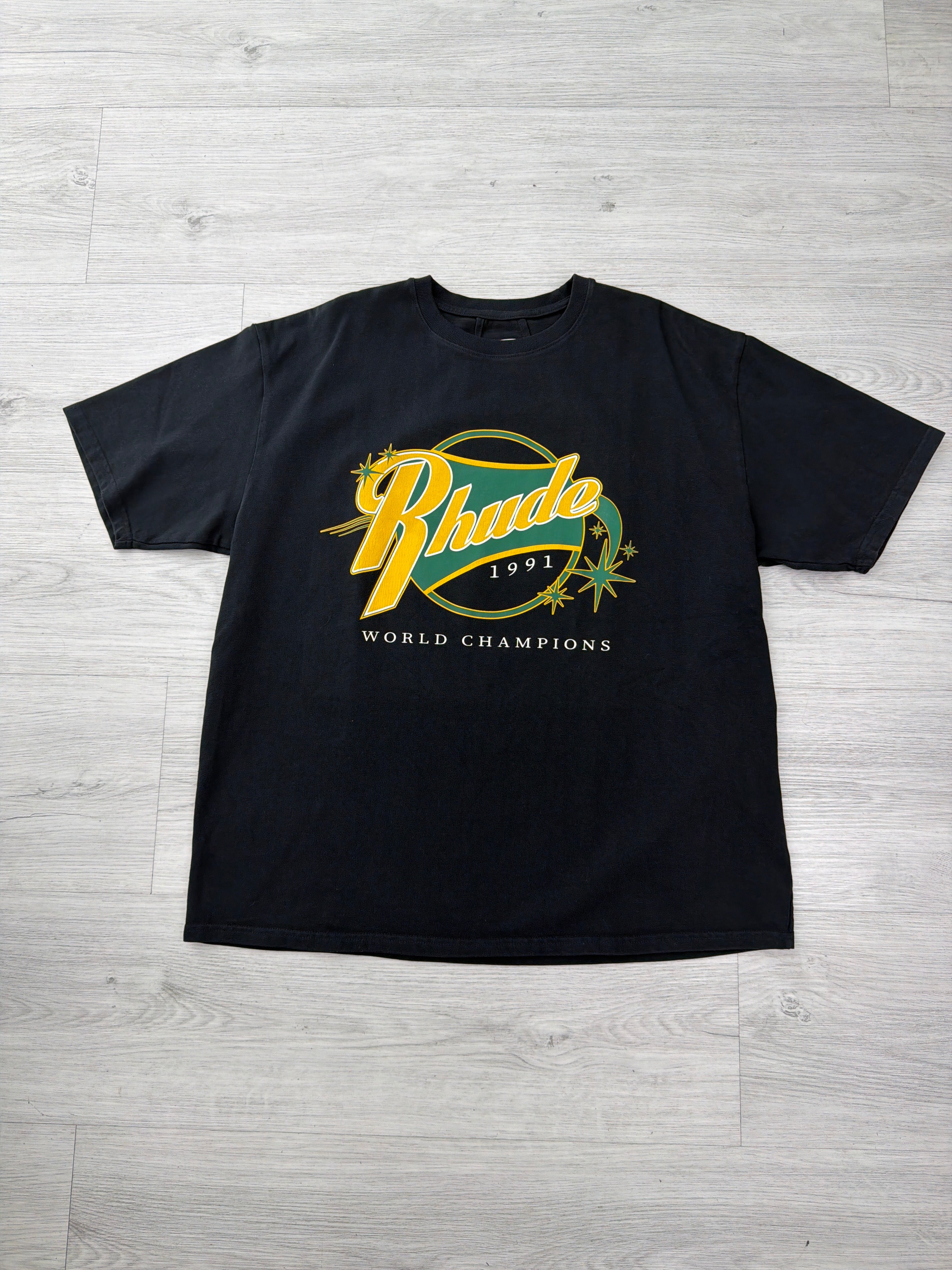Rhude world champion black tee