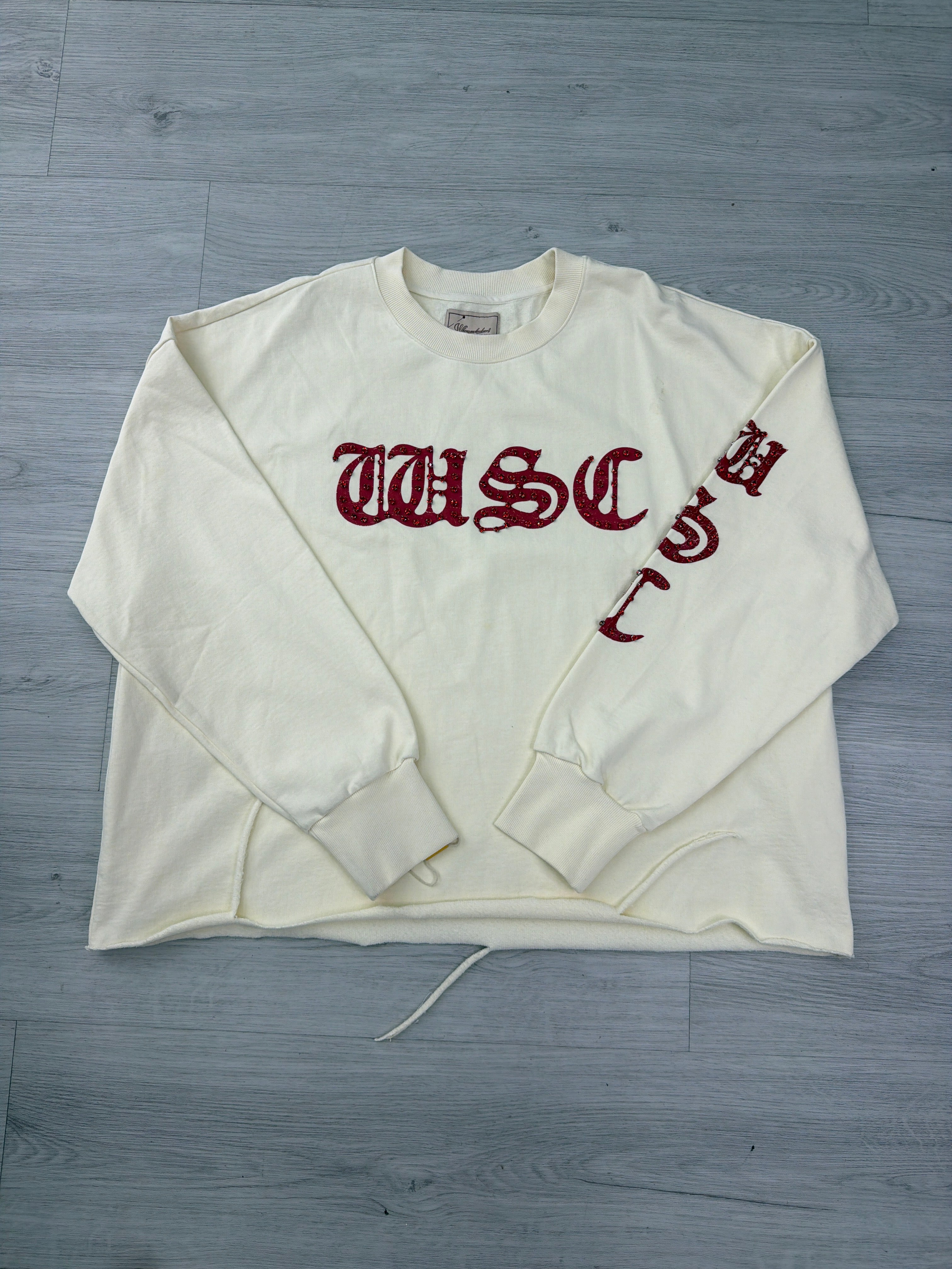 when smoke clears mellow yellow / white longsleeve tee