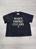 when smoke clears off black / clack tee