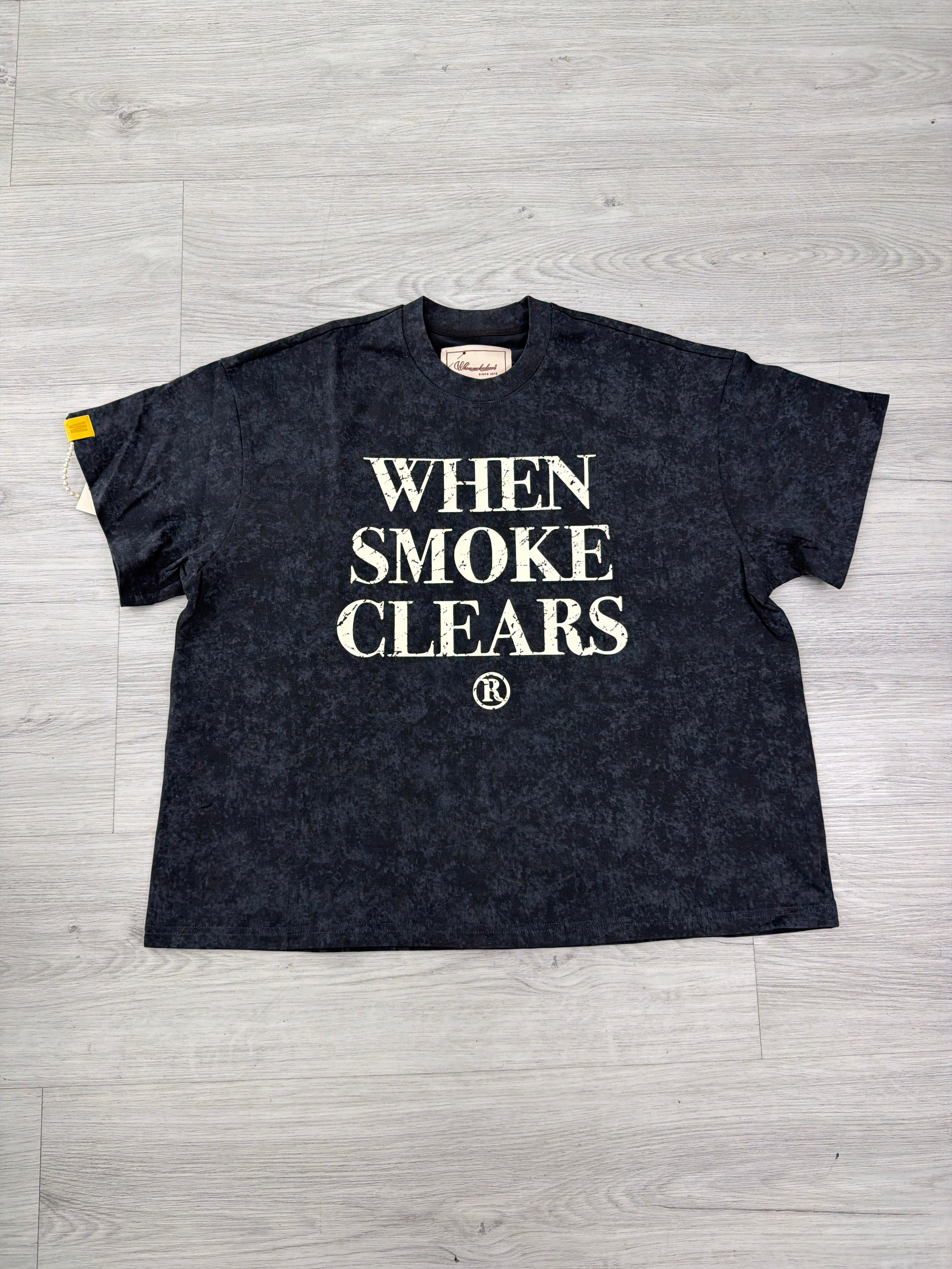 when smoke clears off black / clack tee
