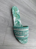 Dior Women Cloth Flats Aquamarine