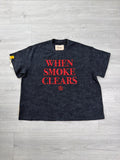 When Smoke Clears Space Black /Red Tee