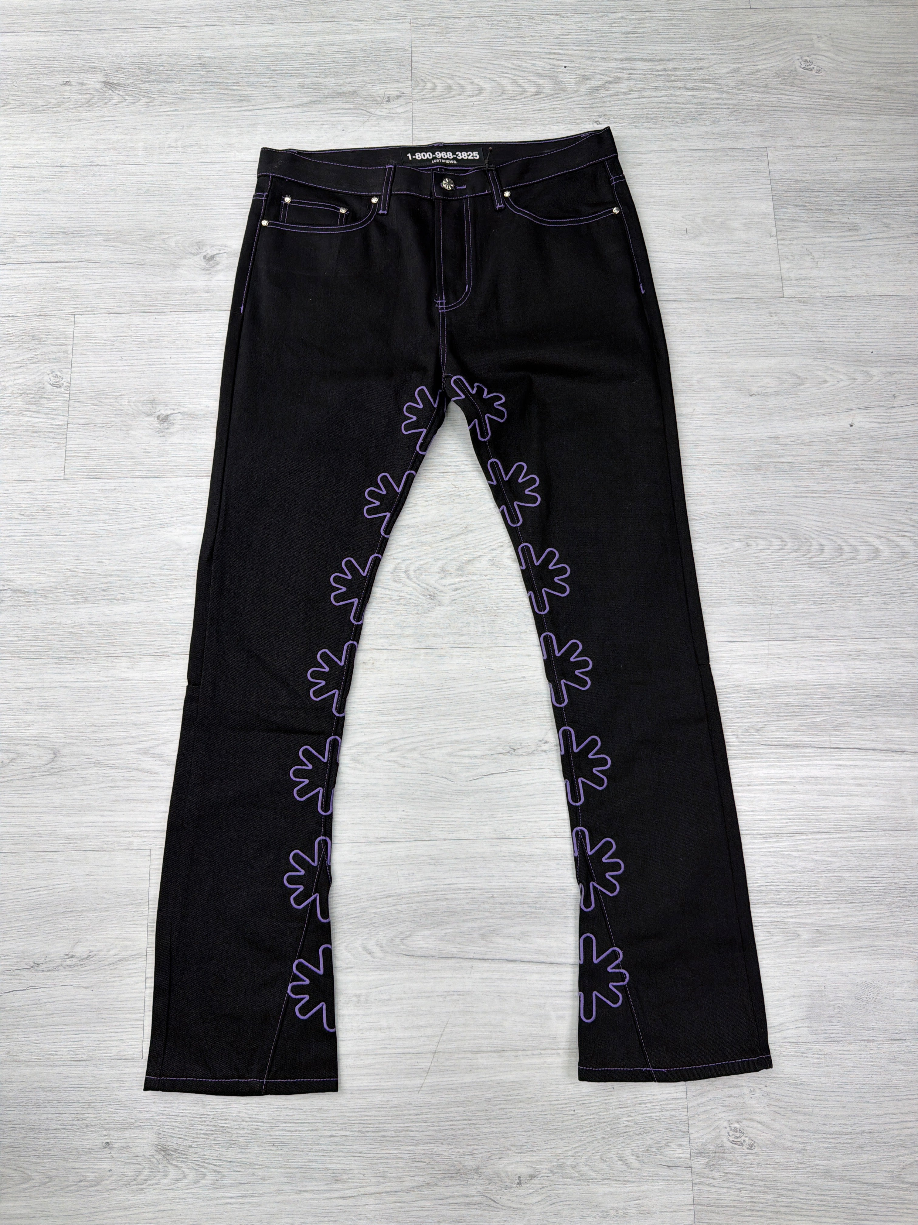 Lost shadows black and purple outline jeans