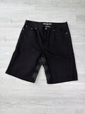 Lost shadows black on black studded jorts