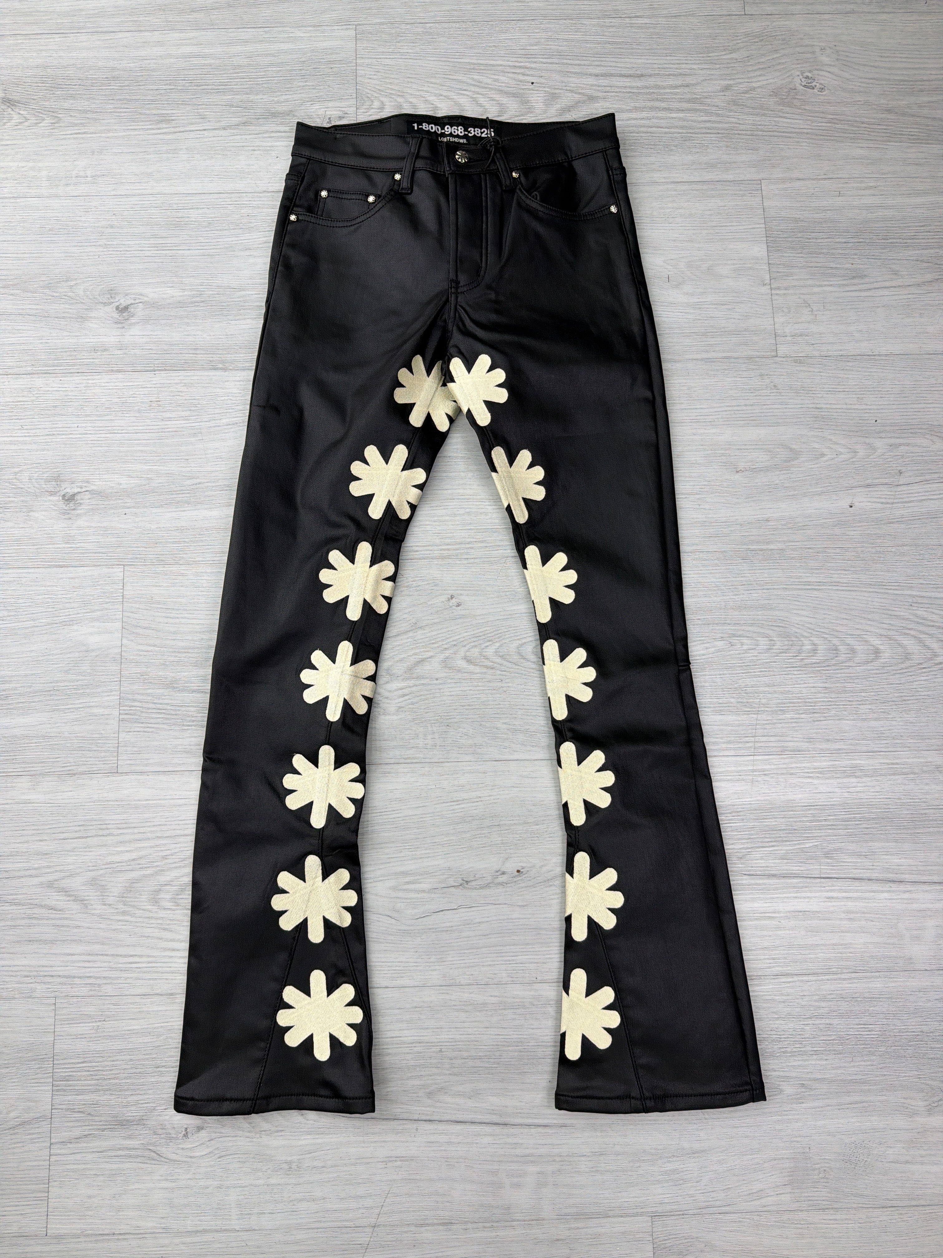 Lost shadows black and bone wax jeans