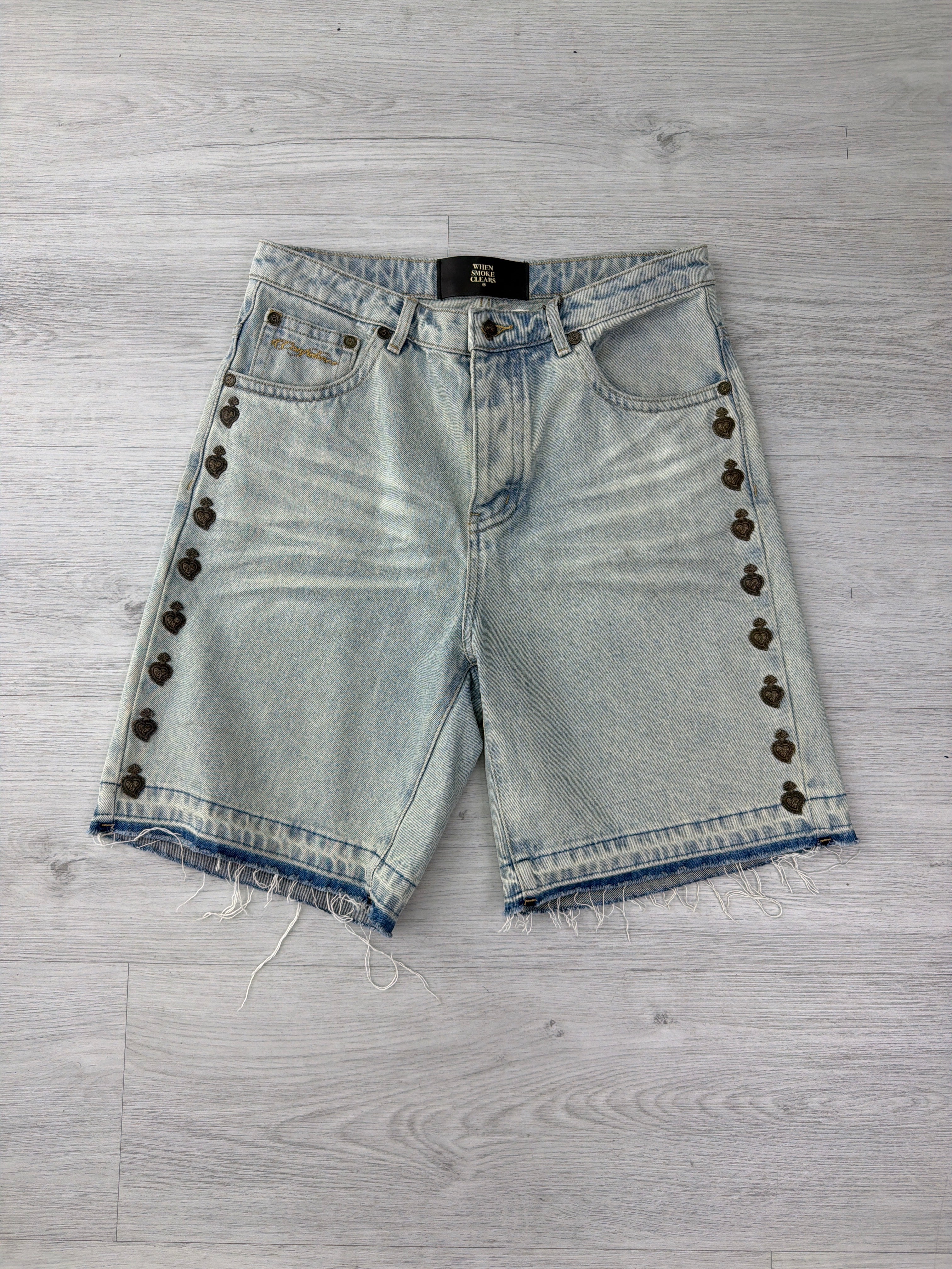 When smoke clears wash/blue clear Shorts