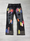 Who Decides War 'Pastel' black Wash Jeans