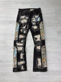 Who Decides War "45 Patch" Black Denim Jeans