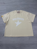 When smoke clears creme / white tee