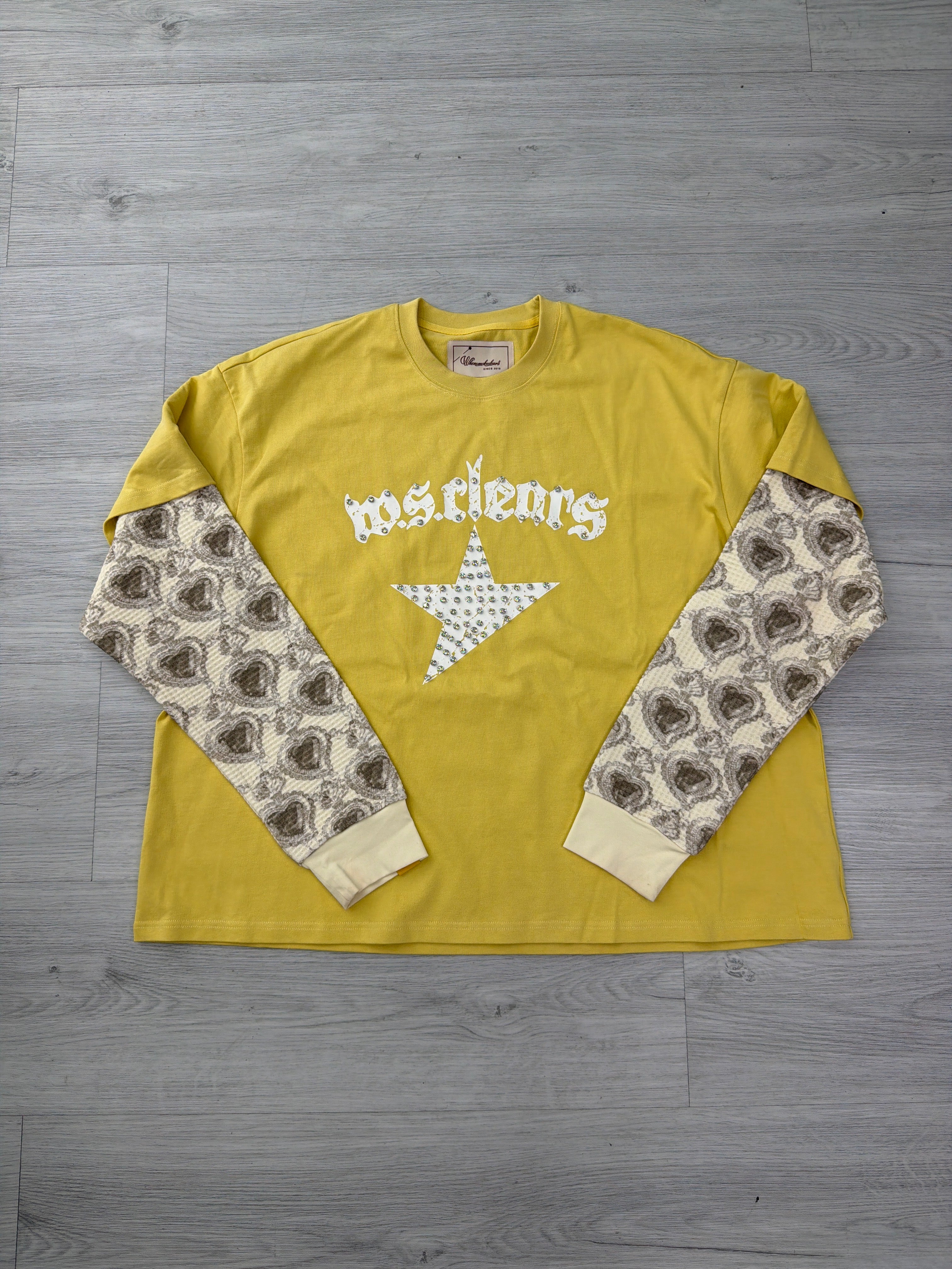 When smoke clears yellow long sleeve thermal