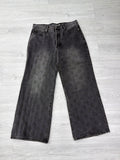 Lost shadows Embossed black denim jeans