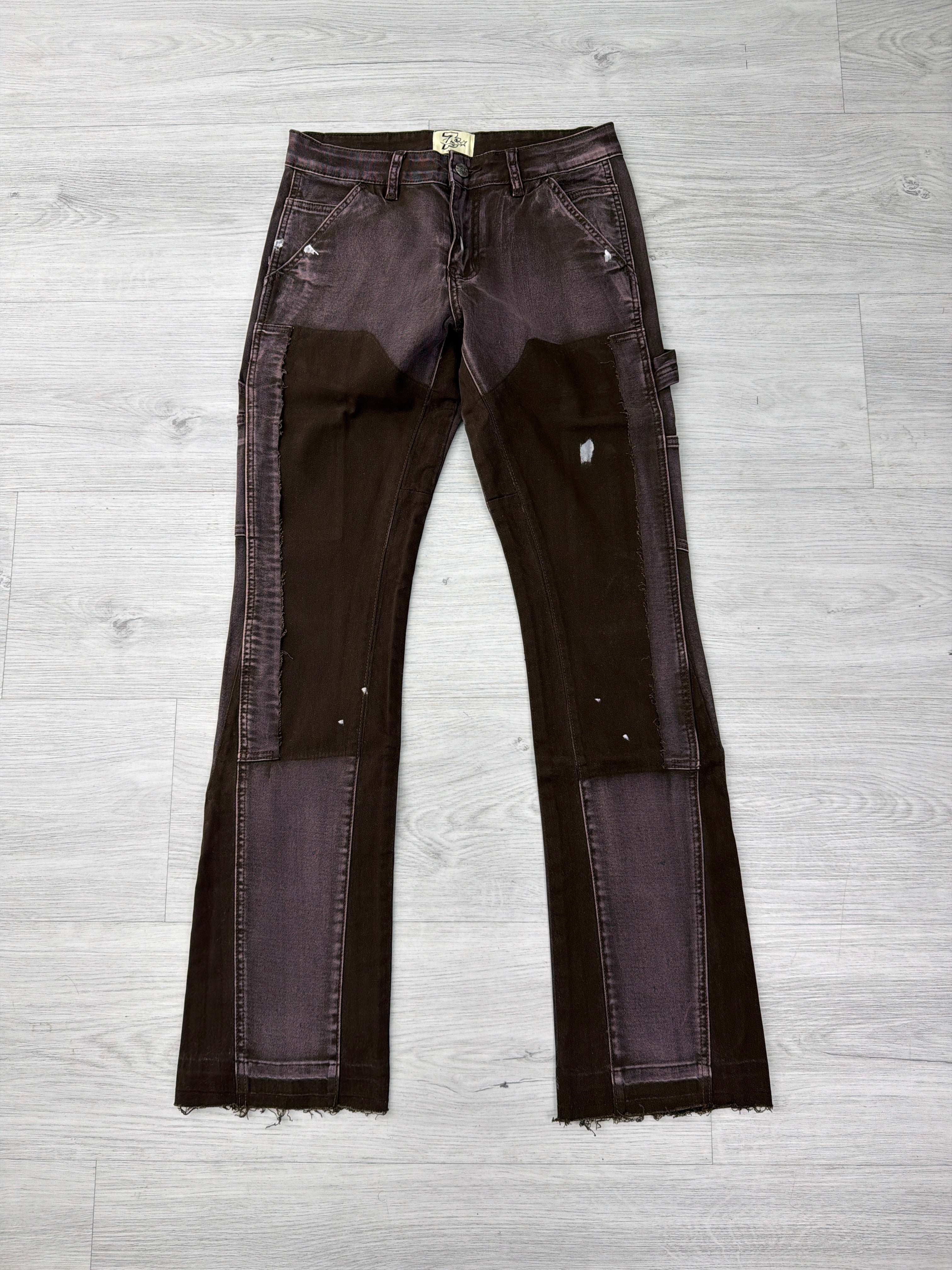 Triple Seven Brown Flare denim