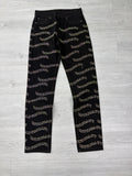 Lost Intricacy 'All Over Rhinestone' black & Purple Jeans