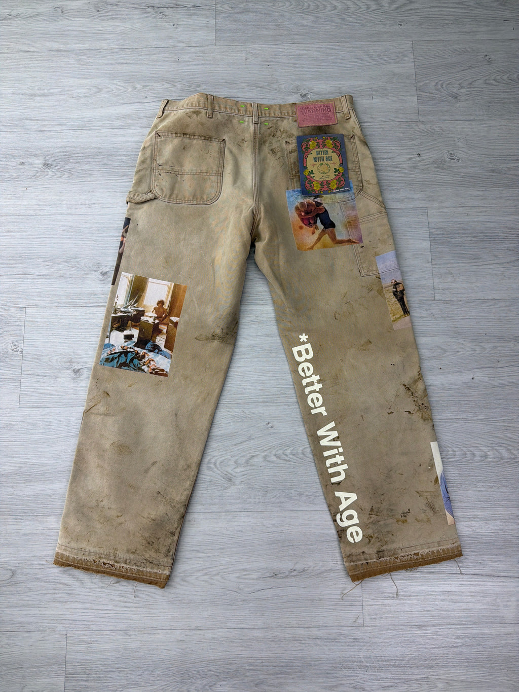 Better With Age Tabloid Carpenter Olive jeans