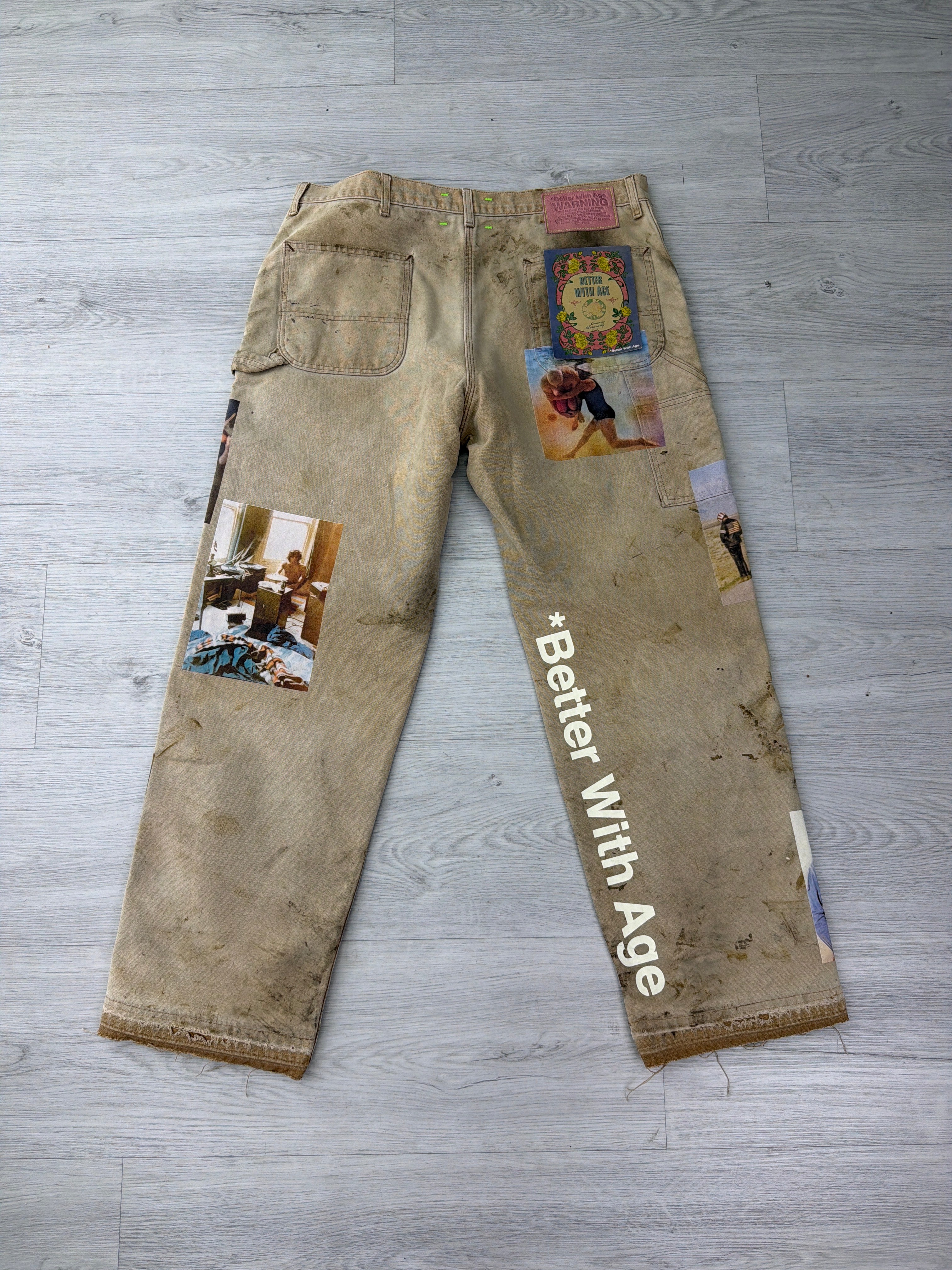 Better With Age Tabloid Carpenter Olive jeans