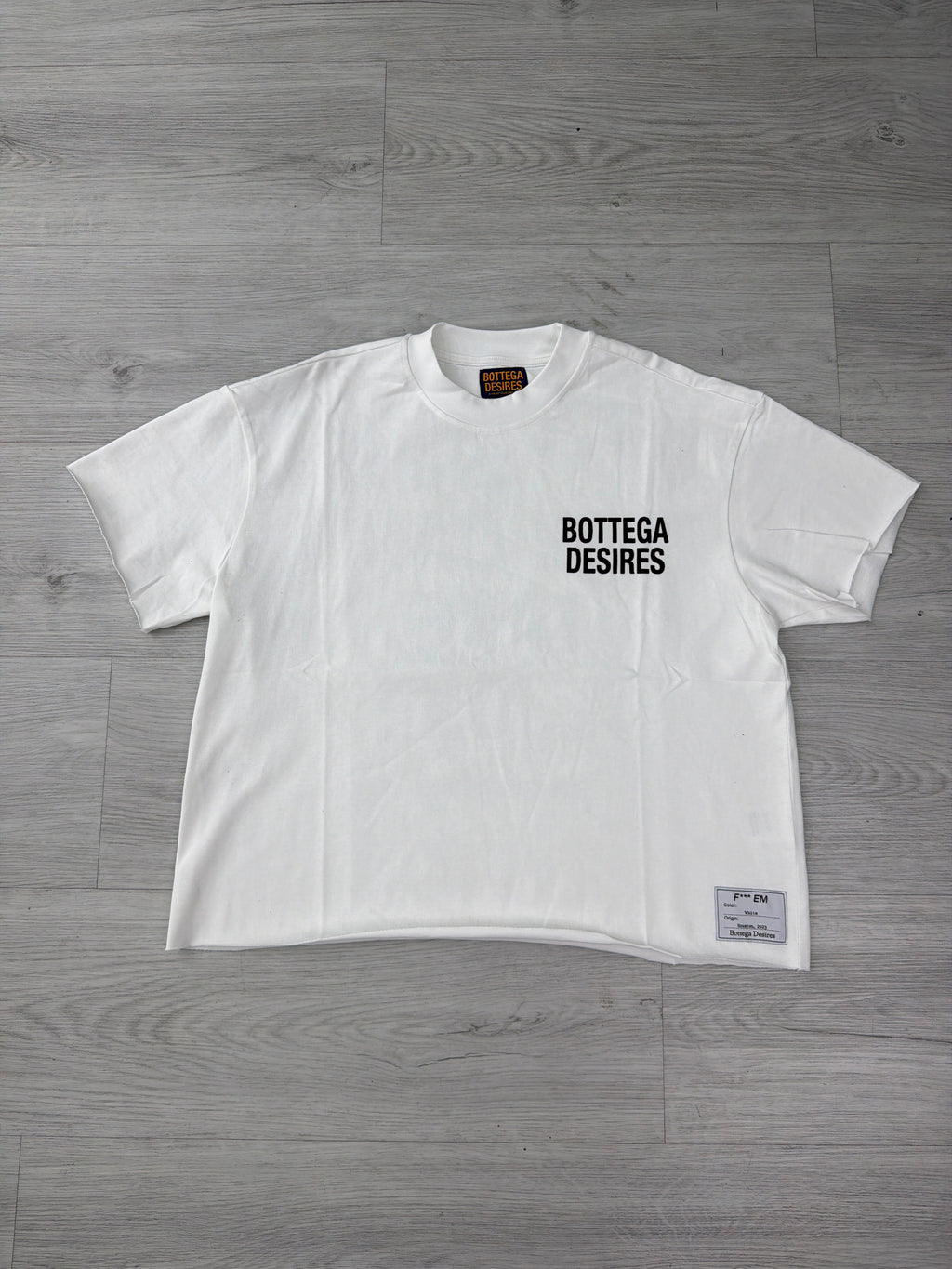 Bottega Desires white fuck em tee