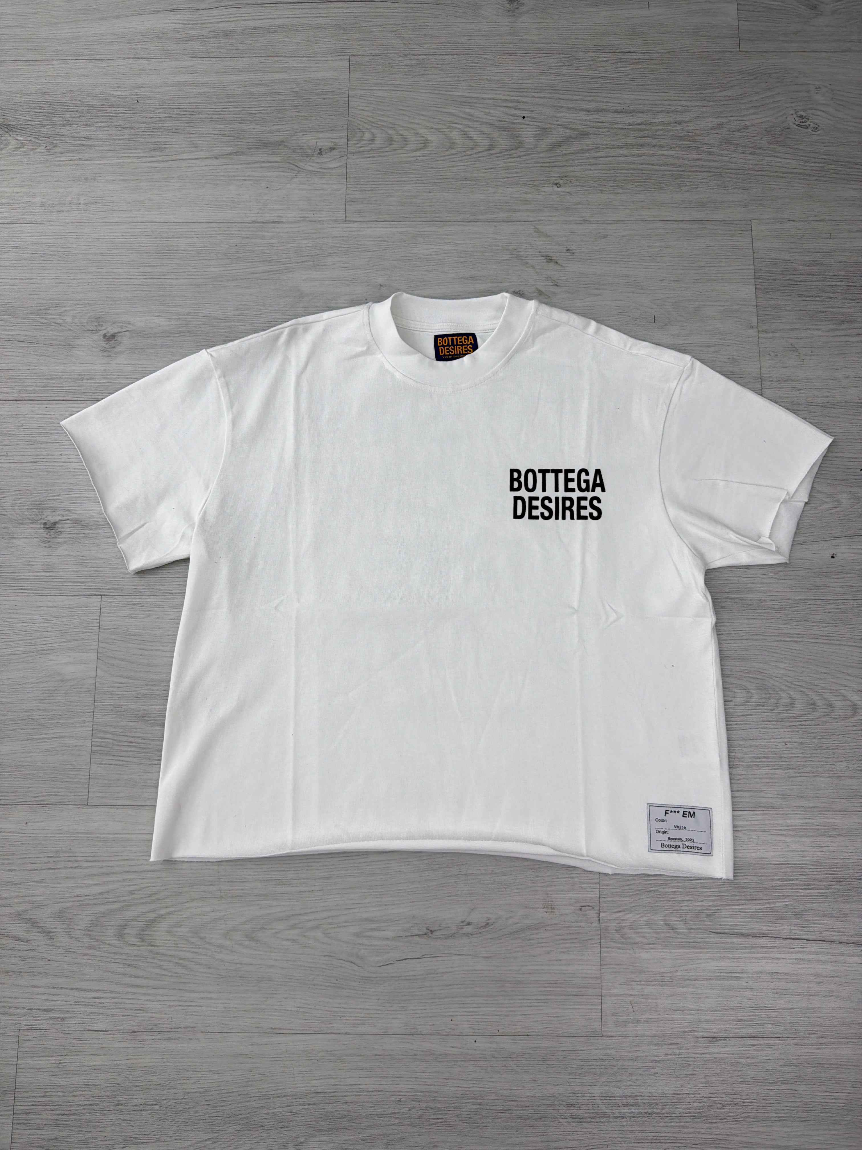 Bottega Desires white fuck em tee