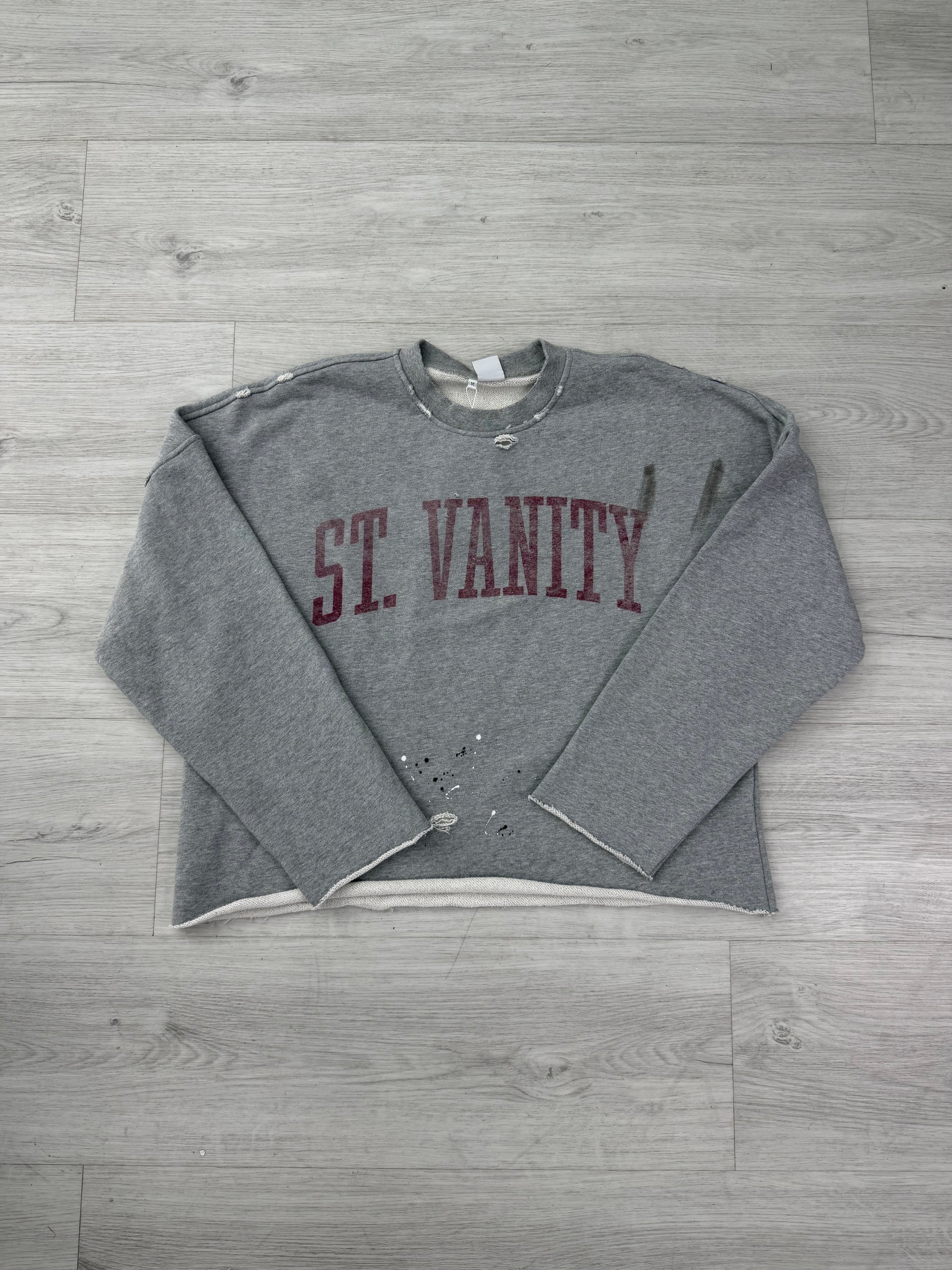 Saint Vanity 'Sun Devils' Grey & Red Crewneck