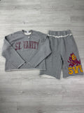 Saint Vanity 'Sun Devils' Grey & Red Crewneck