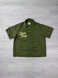 Saint vanity button up green shirt