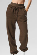 Alo accolade brown sweatpant