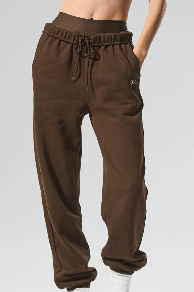 Alo accolade brown sweatpant