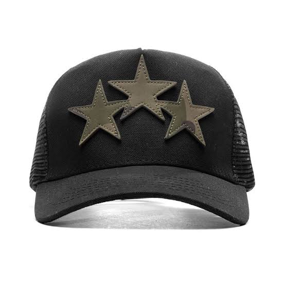 3 Star Trucker Hat Black/Camo