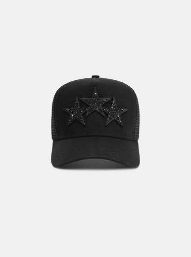 Amiri black and black 3 star studded