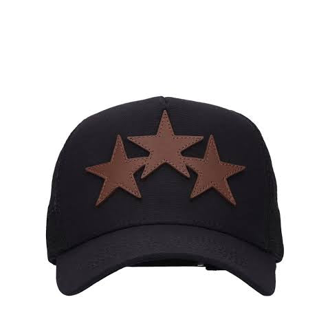 3 Star Trucker Hat Brown