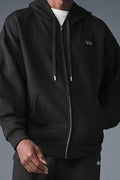 Alo black full zip hoodie