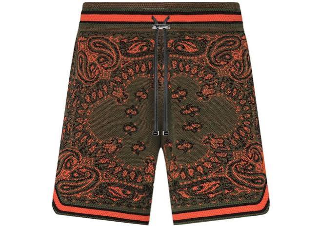 Amiri bball bandana green shorts