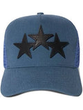 Amiri 3 star trucker hat blue/black